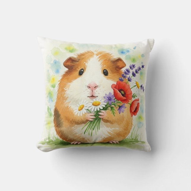 Coussin de la fleur de cavie de porc de Guinée (Recto)