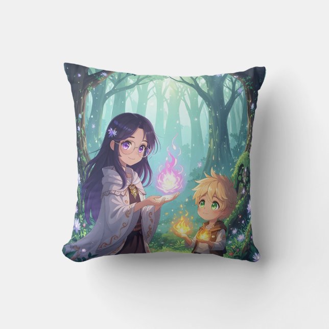 Coussin de la légende du feu - frères et soeurs av (Recto)