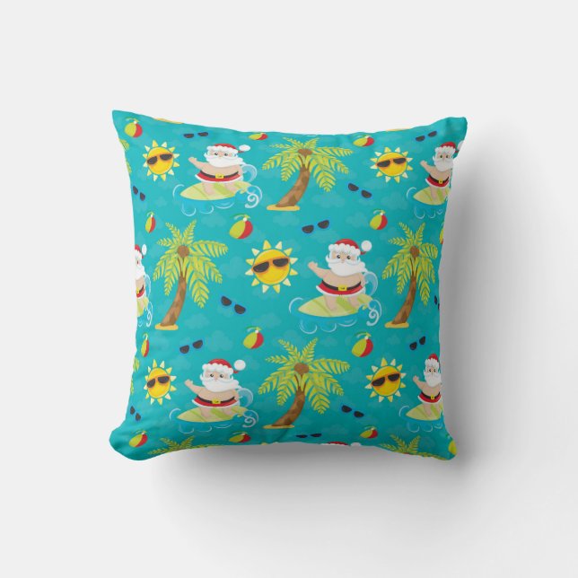 Coussin de la maison de plage de père Noël (Recto)