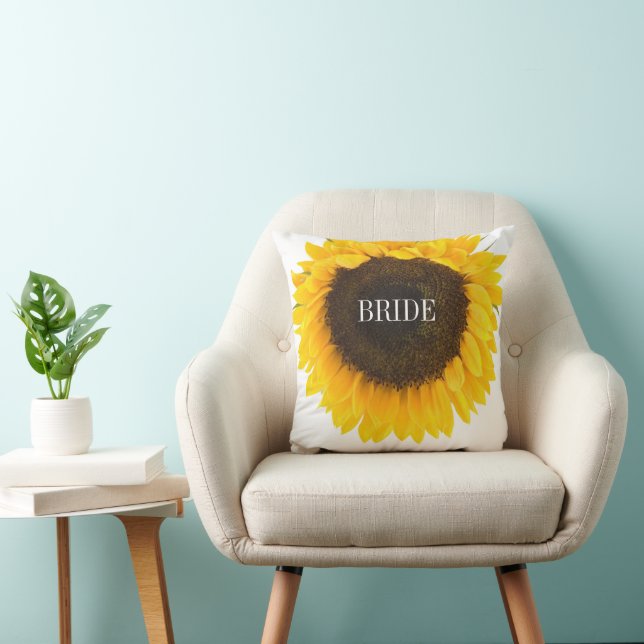 Coussin de la mariée Mariage de tournesol (Chaise)