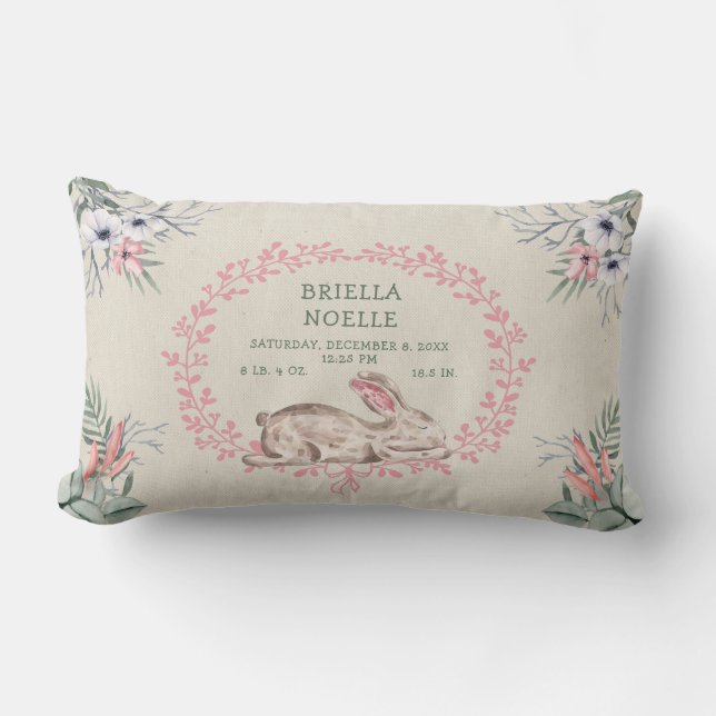 coussin de la naissance de la petite fille Bunny (Recto)