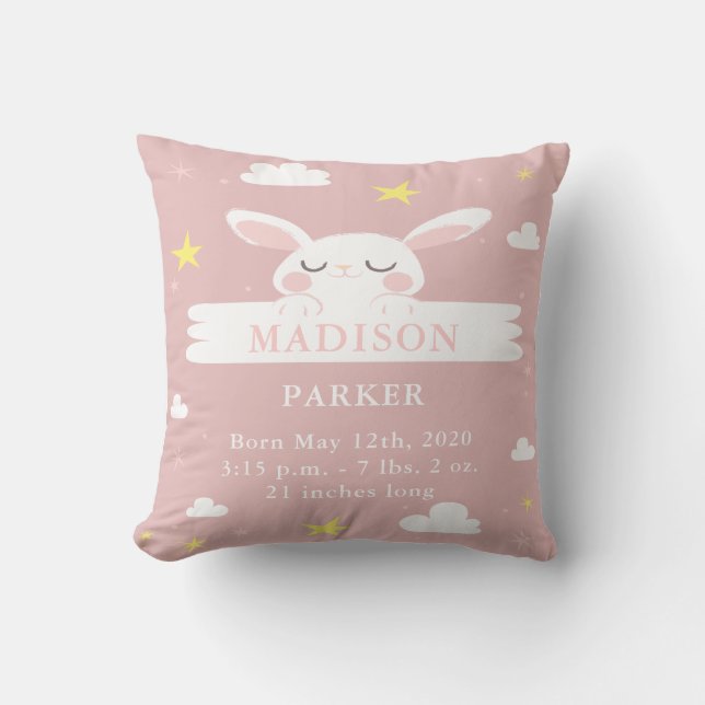 Coussin de la petite fille Bébé Cute Bunny (Recto)
