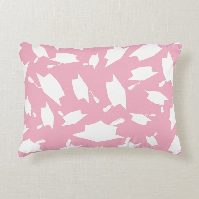 Coussin de l'accent de graduation rose (Devant)
