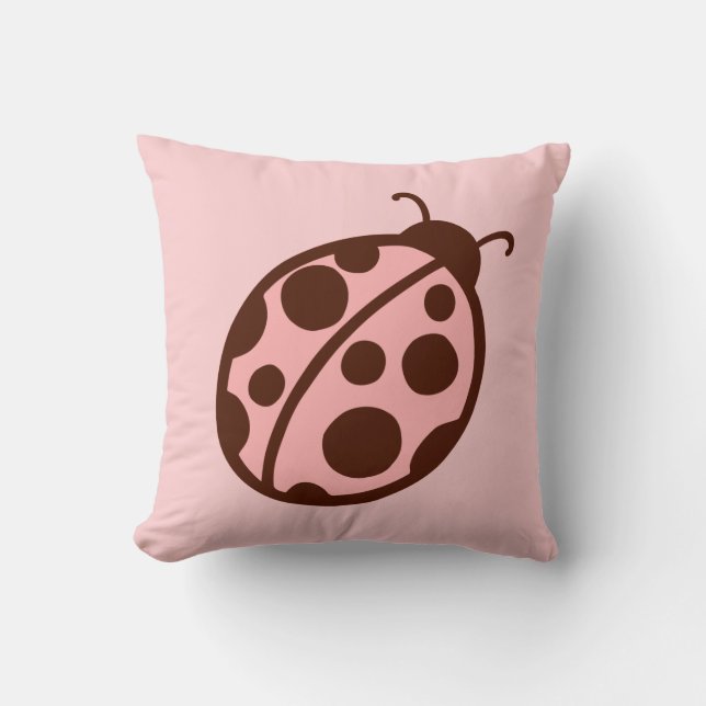 Coussin de Ladybug rose (Recto)