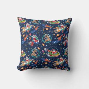 Coussin de l'âge de Noël rétro Père Noël