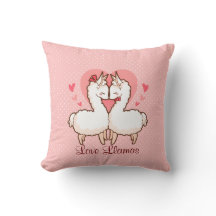 Coussin de lama d'amour