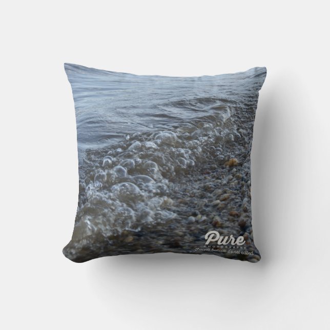 Coussin de lancer avec des vagues (Recto)