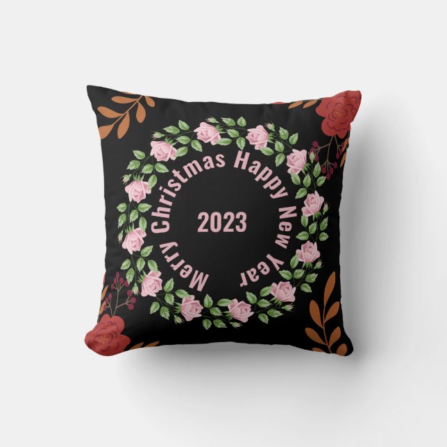 Coussin de lancer Bonne Année (Recto)