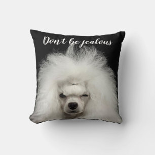 Coussin de lancer caniche standard drôle
