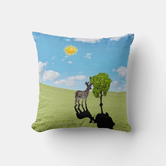 Coussin de lancer Cerf dans la nature (Recto)