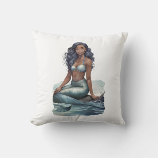 Coussin de lancer de sirène de fantaisie