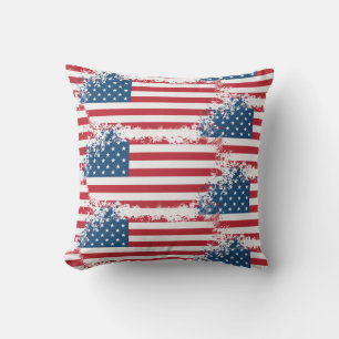 Coussin de lancer extérieur-Drapeau patriotique am
