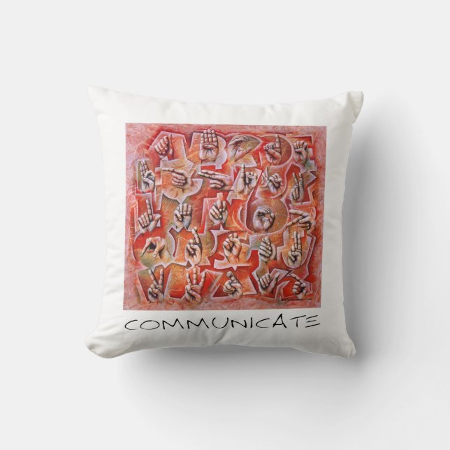 Coussin de langue des signes (Recto)