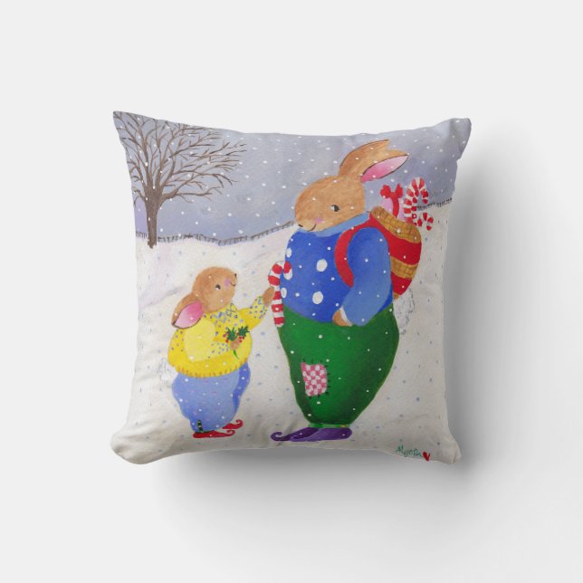 Coussin de lapins de neige (Recto)