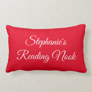 Coussin de lecteur personnalisé, élégant joli roug