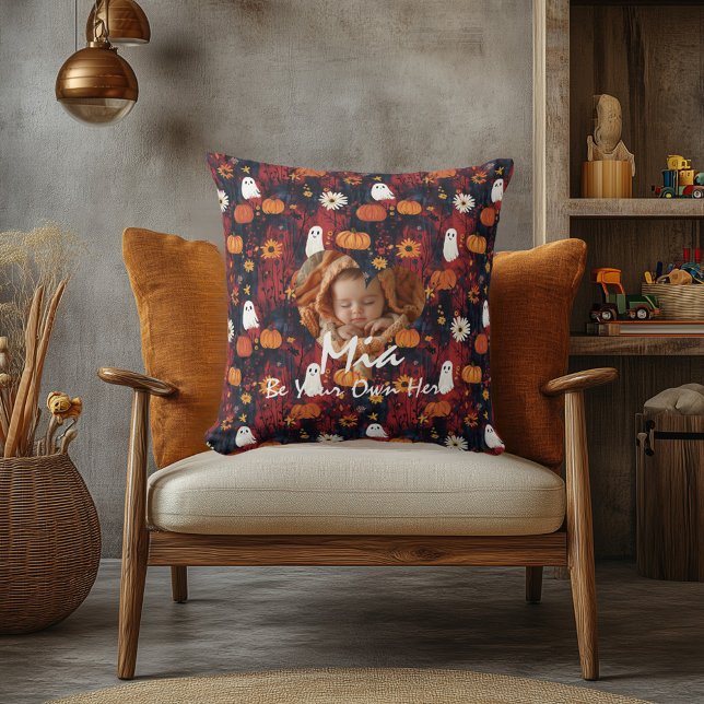 Coussin de l'enfant d'Halloween : Photo personnali (Créateur téléchargé)