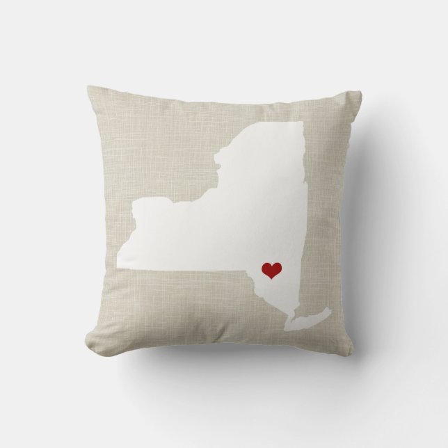 Coussin de l'état de New-York personnalisé (Recto)