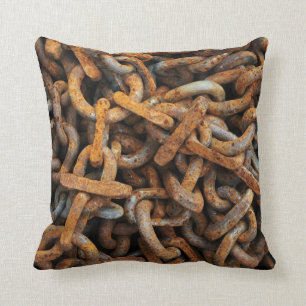 Coussin de liaison de chaîne métallique rouillé