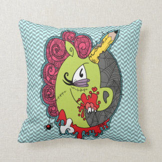 Coussin de licorne de zombi