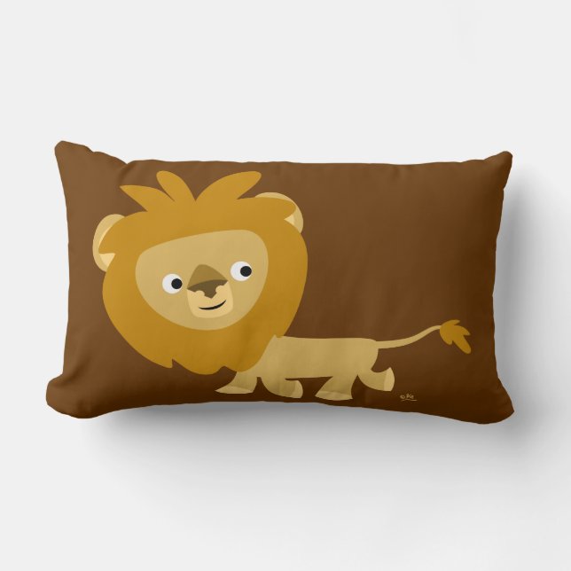 Coussin de Lion de Marche Cartoon (Recto)