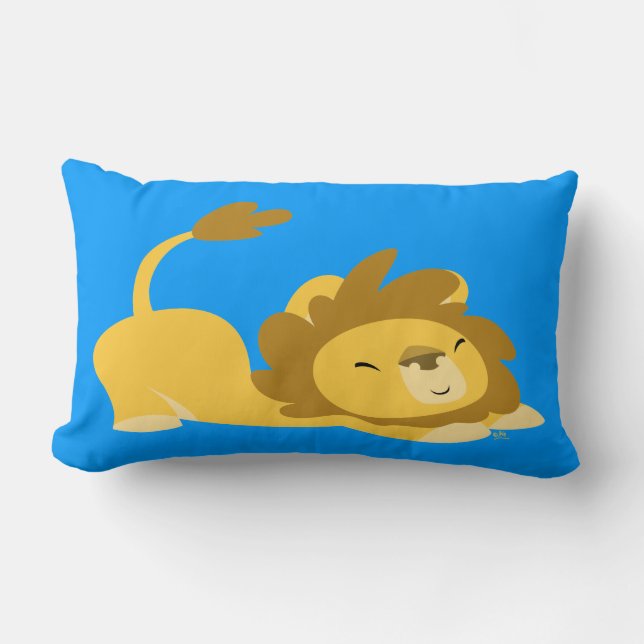 Coussin de Lion étiré de dessin mignon (Recto)
