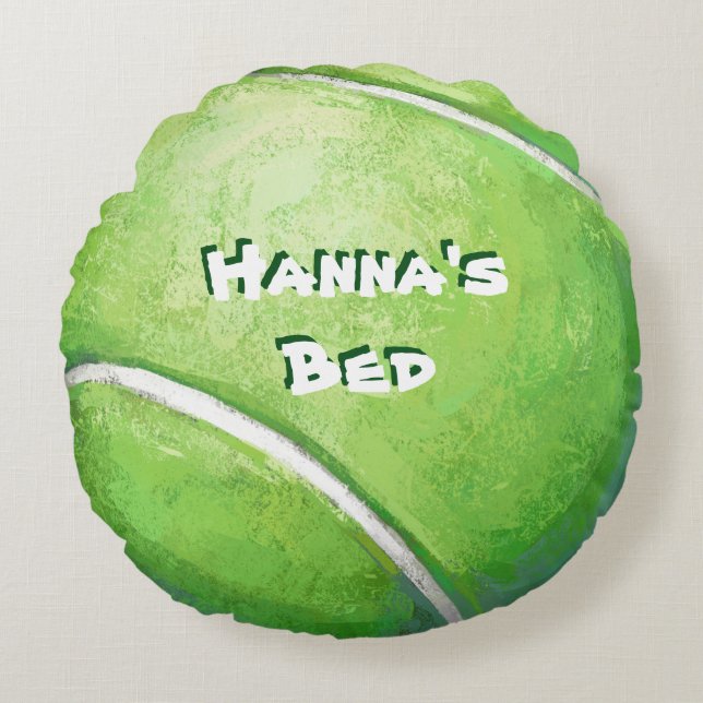 Coussin de lit personnalisé par balle de tennis (Devant)