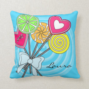 Coussin de lollipop bleu
