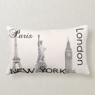 Coussin de Londres, Paris, New York