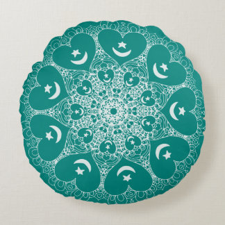 Coussin de mandala du coeur infini soufi