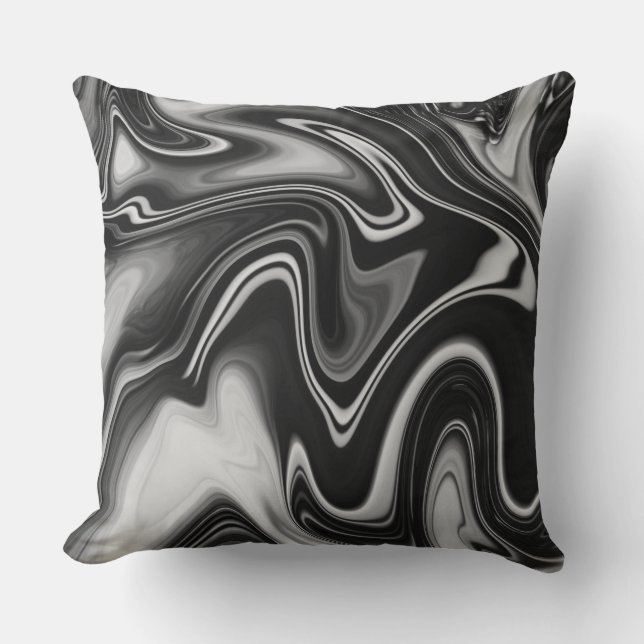 Coussin de marbre réversible noir/blanc (Recto)