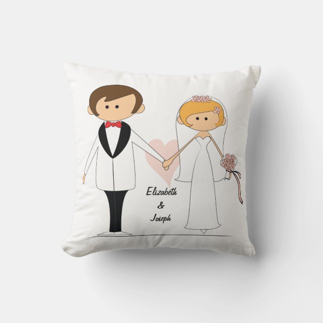 Coussin de mariée et de chambre personnalisée (Recto)