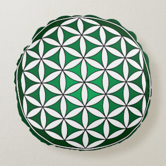 Coussin de méditation de la Fleur verte de la vie