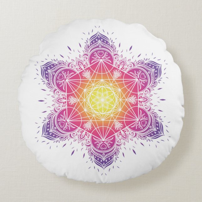 Coussin de méditation | mandala | metatron (Devant)