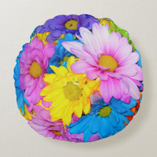 Coussin de mélange de fleur marron