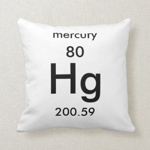 Coussin de Mercury du tableau périodique 80