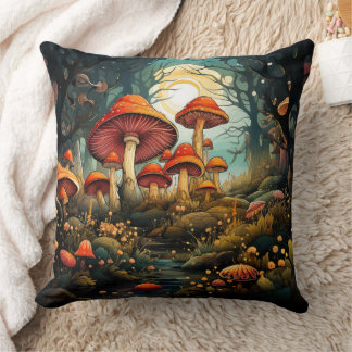 Coussin De mignons champignons jettent l'oreiller