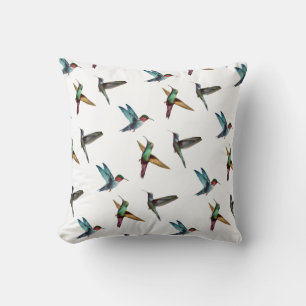 Coussin De mignons colibris multicolores