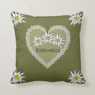 Coussin de MoJo d'Américain de coeur d'edelweiss