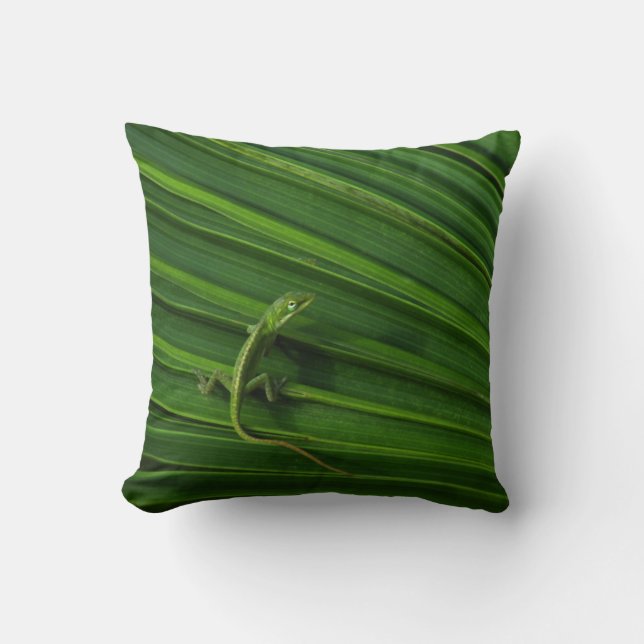 Coussin de Mojo d'Américain de lézard vert (Recto)