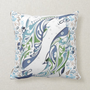 Coussin de MoJo d'Américain de vie marine