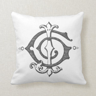 Coussin de monogramme de JG-GJ