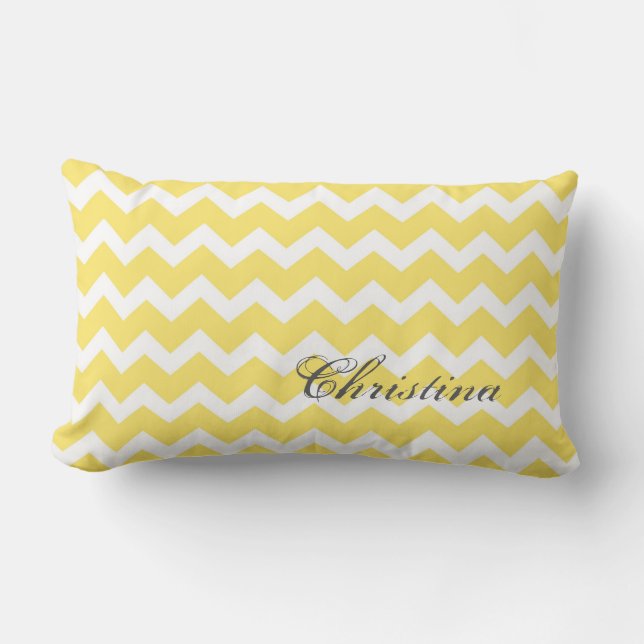 Coussin de monogramme de motif de chevrons de (Recto)