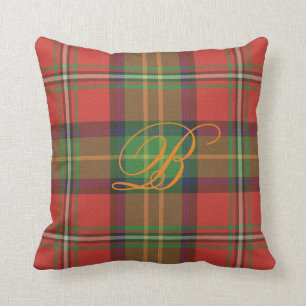 Coussin de monogramme de tartan de Boyd