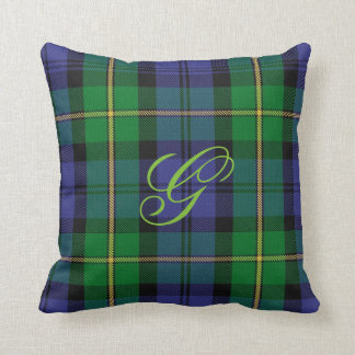 Coussin de monogramme de tartan de clan de Gordon