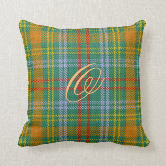 Coussin de monogramme de tartan d'O'Brien