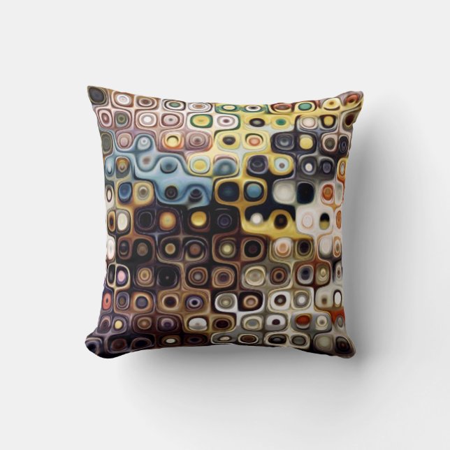 Coussin de motif de point d'art moderne (Recto)