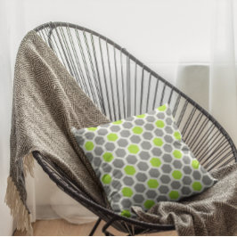 Coussin de Motif géométrique moderne de chaux et g