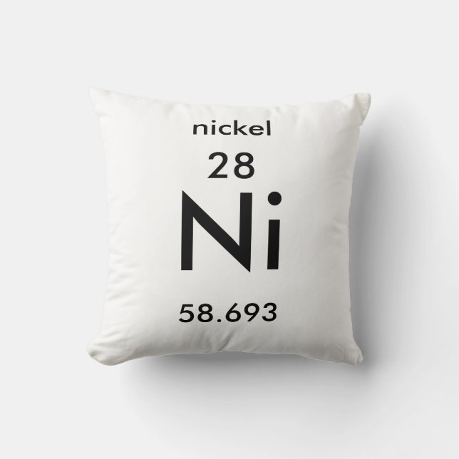 Coussin de nickel du tableau périodique 28 (Recto)