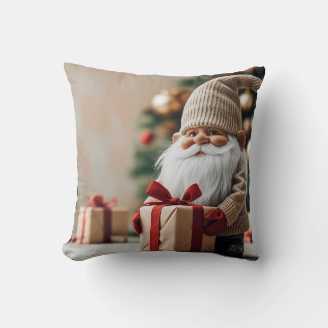 Coussin de Noël avec son câblage de Noël (Recto)