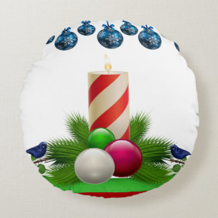Coussin de Noël, bougie de Noël